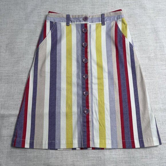 Anthropologie Women’s Multi Color Striped Skirt Size 00 - Picture 4 of 4